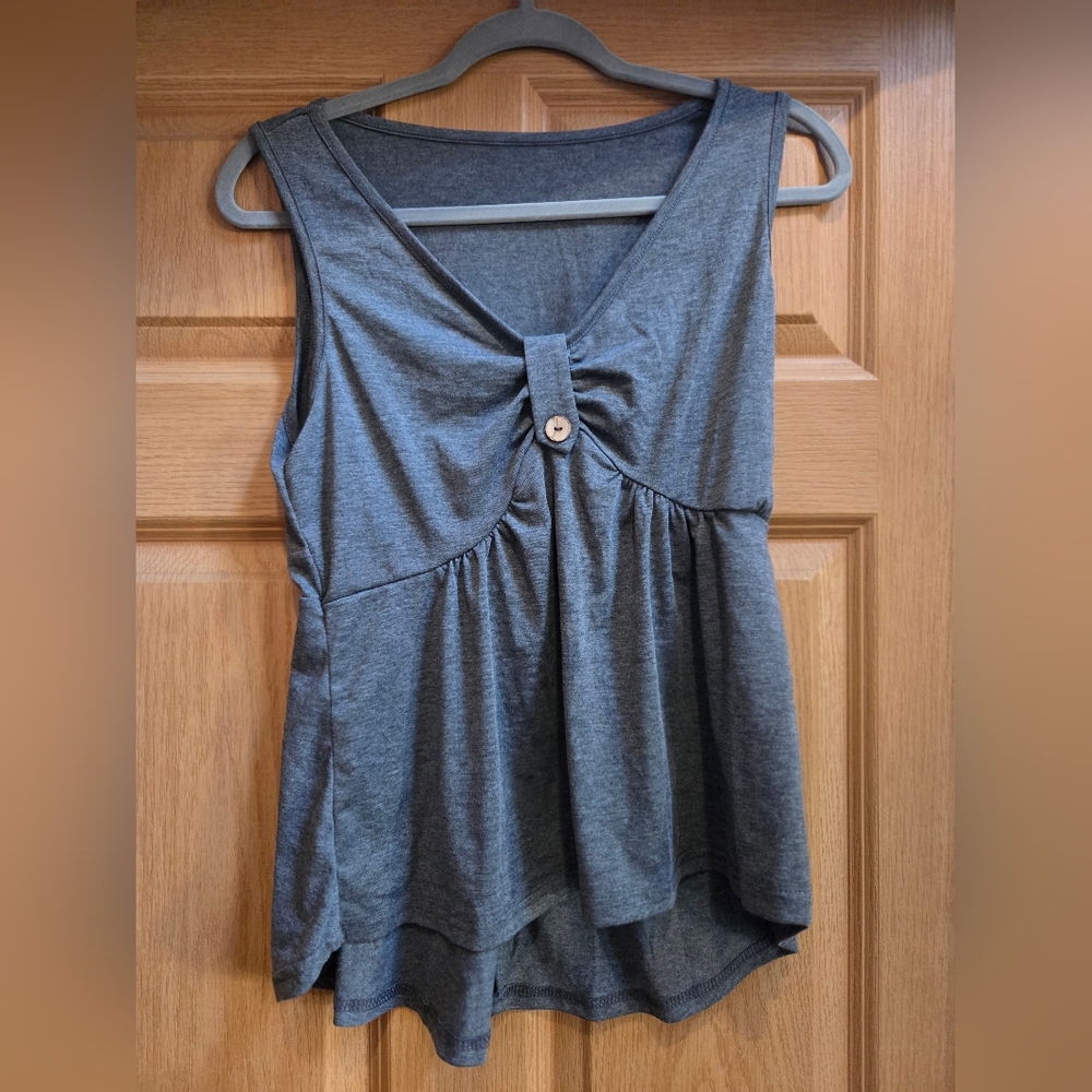 Gray Sleeveless Top For Woman